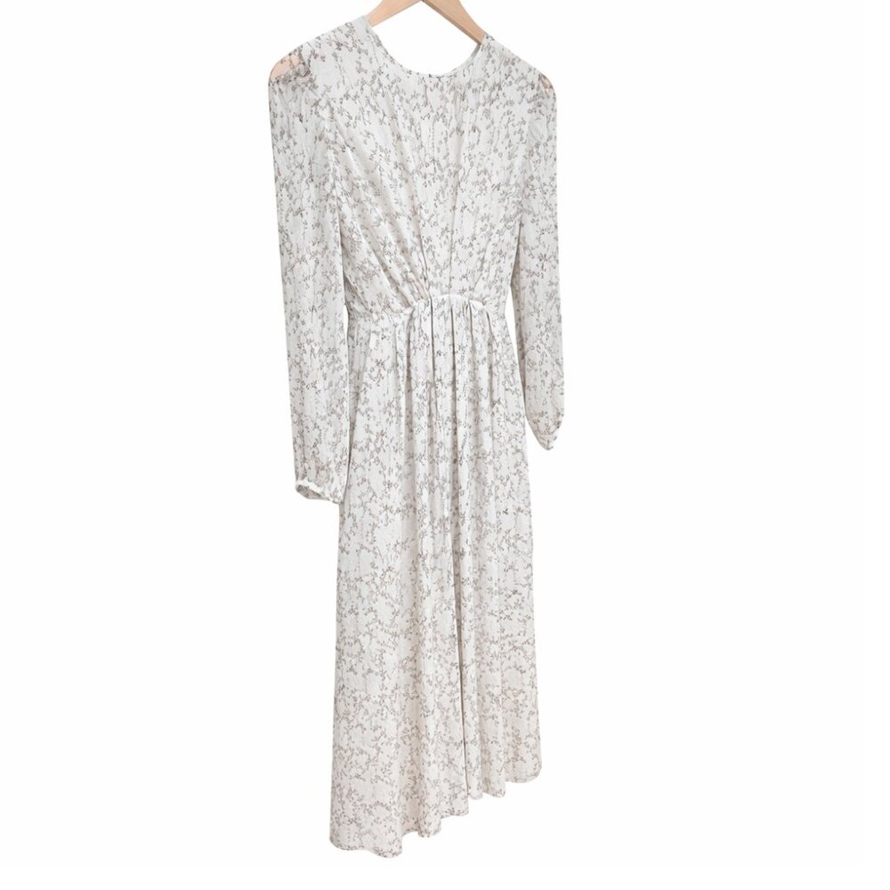 Adam Lippes Antique White Bleeding Hearts Silk Long Dress - Picture 7 of 13